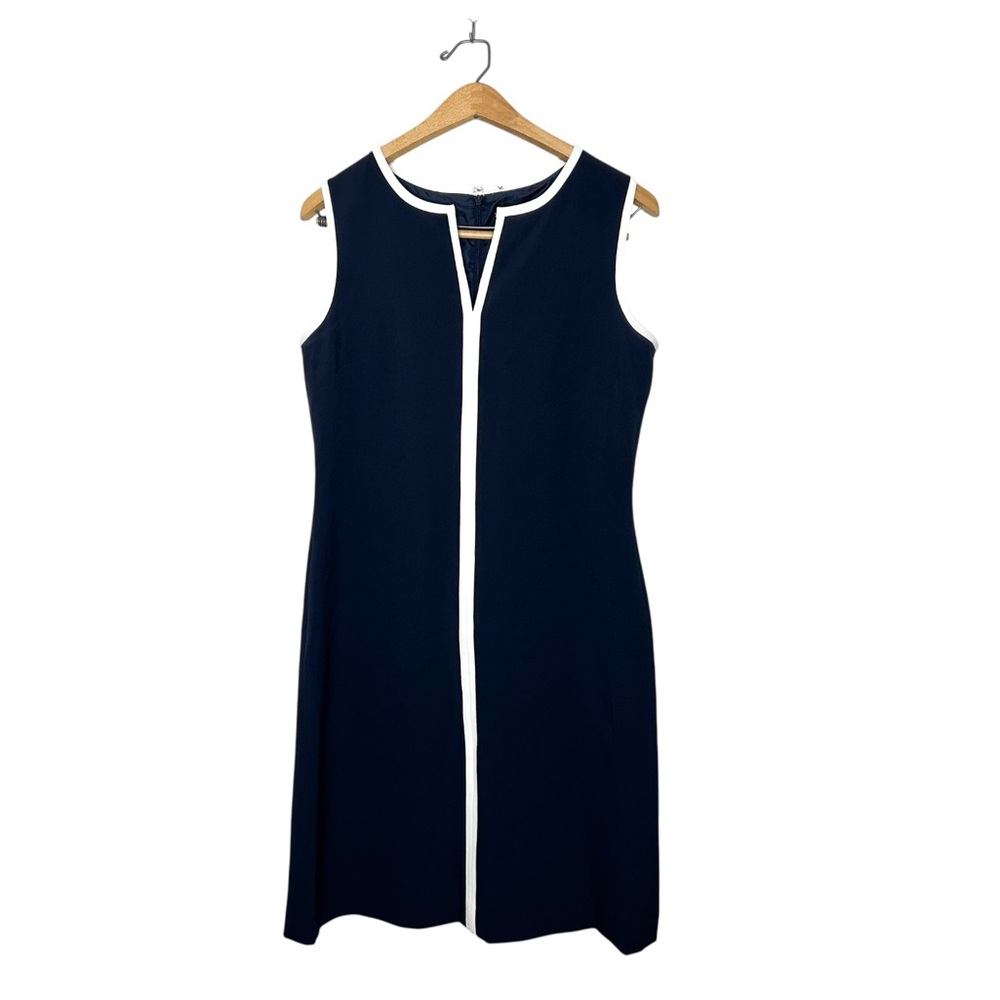Black Label By Evan Picone Sleeveless Navy Blue Business Casual Mini Dress 8